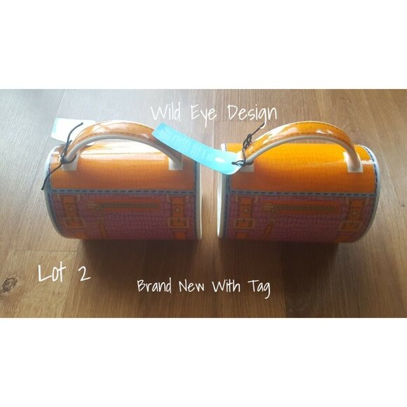 Purse Handbag Coffee Mug crocodile Wild Eye Designs Lot of 2 New With Tag - Picture 1 of 4